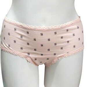 Victoria's Secret Cheeky Panties Signature Black Pink XL